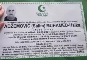 Preminuo Muhamed Adžemović Halka