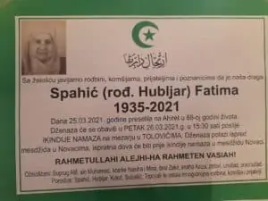 Preminula Fatima Spahić