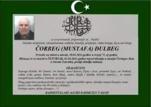 Preminuo Čorbeg Đulbeg