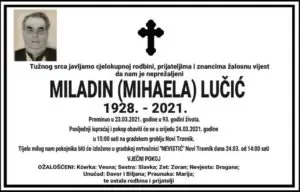 Preminuo Miladin Lučić