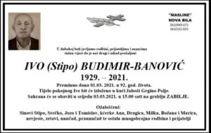Preminuo Ivo Budimir-Banović