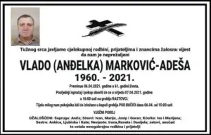 Preminuo Vlado Marković-Adeša