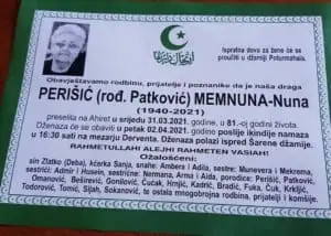 Preminula Memnuna Perišić