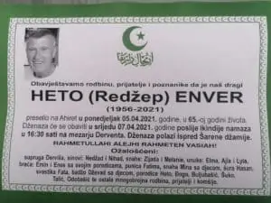 Preminuo Heto Enver