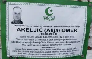 Preminuo Omer Akeljić