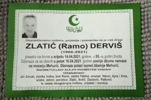 Preminuo Derviš Zlatić