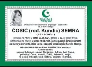 Preminula Semra Čosić