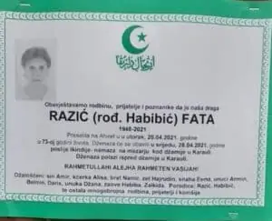 Preminula Razić Fata
