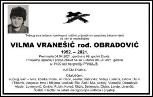 Preminula Vilma Vranešić
