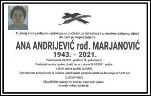Preminula Ana Andrijević