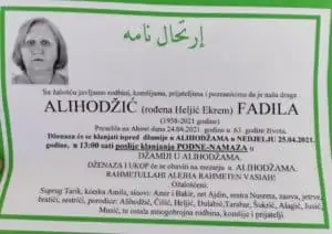 Preminula Alihodžić Fadila