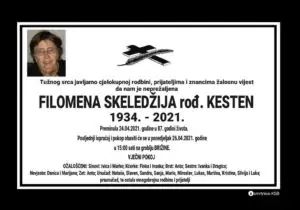Preminula Filomena Skeledžija