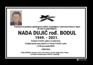 Preminula Nada Dujić