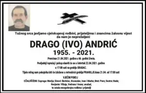 Preminuo Drago Andrić