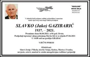 Preminuo Slavko Gazibarić