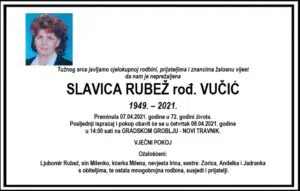 Preminula Slavica Rubež