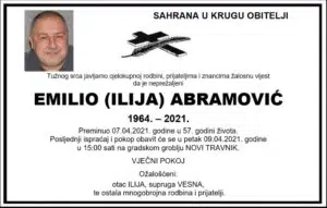 Preminuo Emilio Abramović