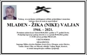 Preminuo Mladen-Žika Valjan