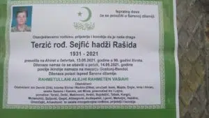 Preminula Terzić hadži Rašida