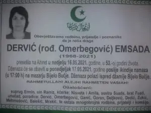 Preminula Dervić Emsada
