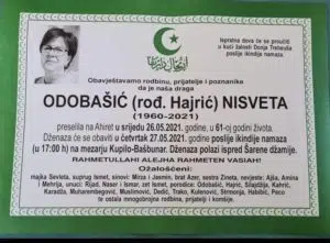 Preminula Nisveta Odobašić
