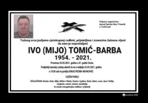 Preminuo Ivo Tomić-Barba