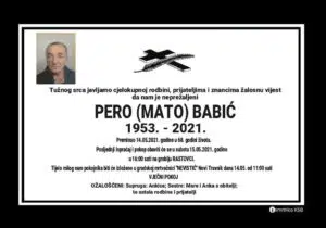 Preminuo Pero Babić