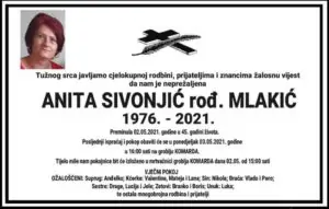 Preminula Anita Sivonjić