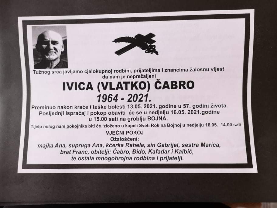 Preminuo Ivica Čabro