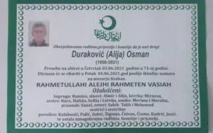Preminuo Osman Duraković