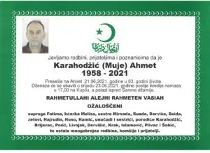 Preminuo Ahmet Karahodžić