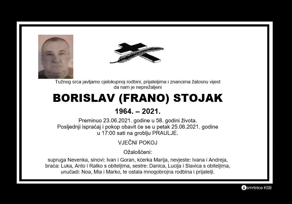 Preminuo Borislav Stojak