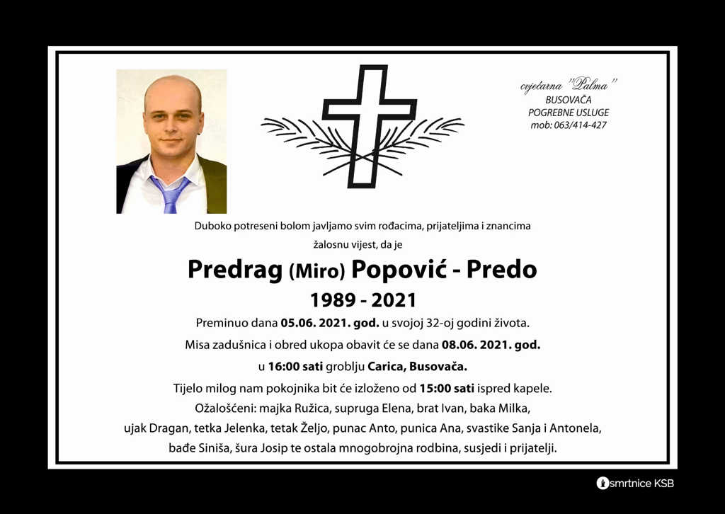 Preminuo Predrag Popović-Predo