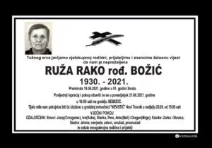Preminula Ruža Rako