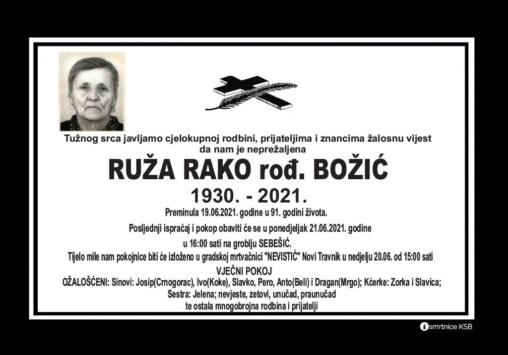 Preminula Ruža Rako
