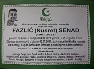 Preminuo Senad Fazlić