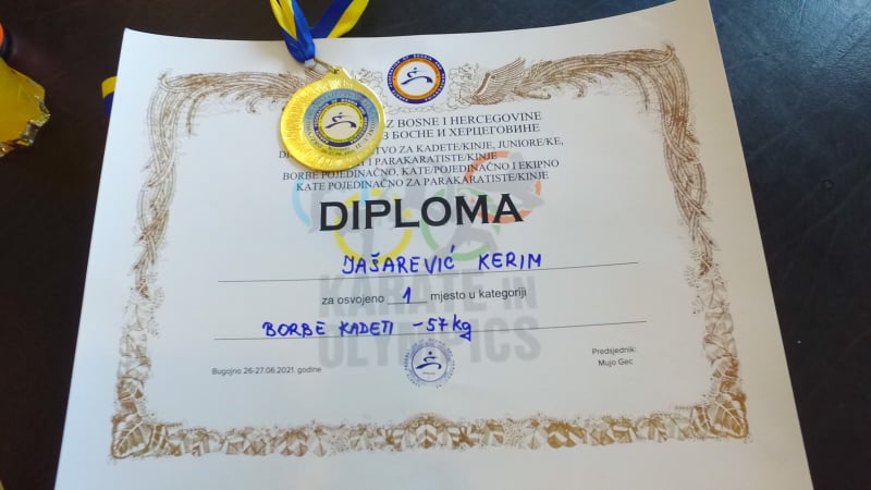 (foto) načelnik općine travnik primio državnog prvaka u karateu kerima jašarevića