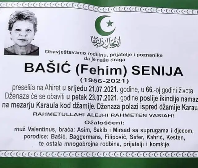 Preminula Senija Bašić