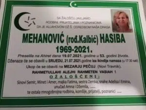 Preminula Hasiba Mehanović