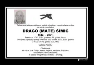 Preminuo Drago Šimić