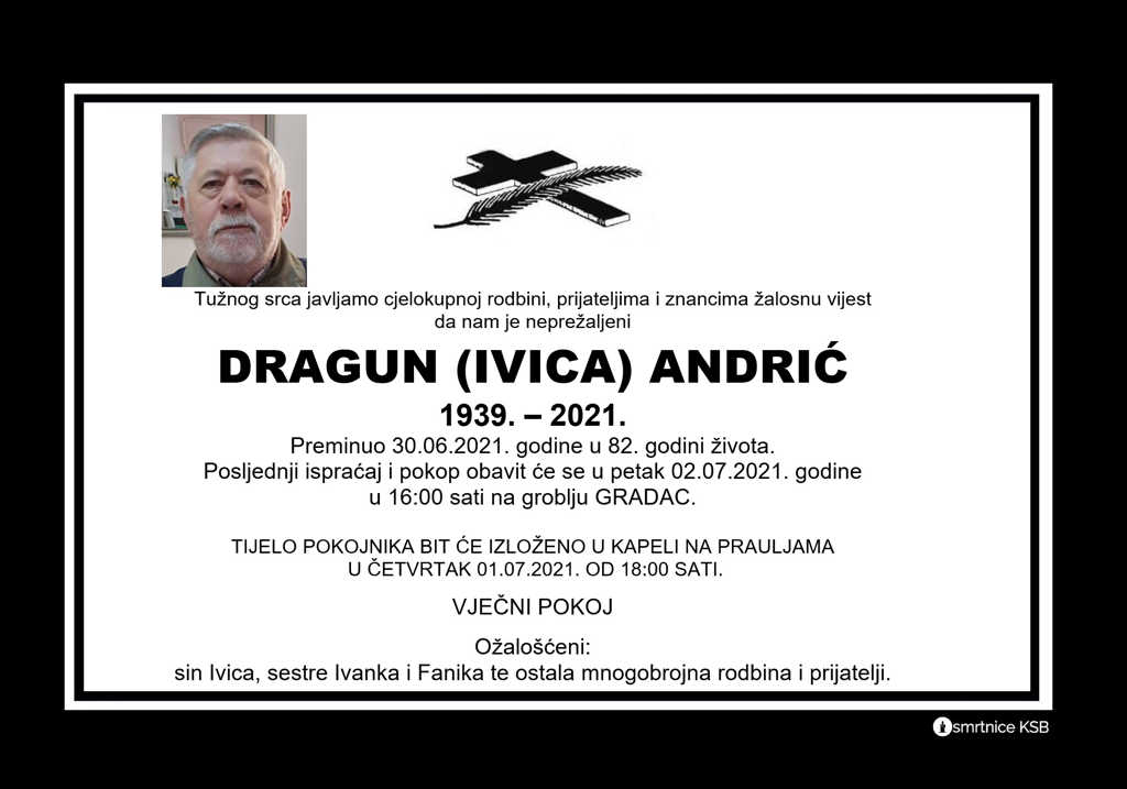 Preminuo Dragun Andrić