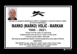 Preminuo Marko Volić - Markan