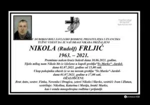 Preminuo Nikola Frljić
