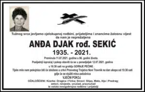 Preminula Anđa Djak