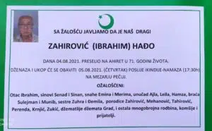 Preminuo Hađo Zahirović