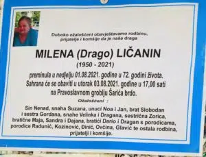 Preminula Milena Ličanin