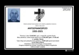 Preminuo Anto Pezo