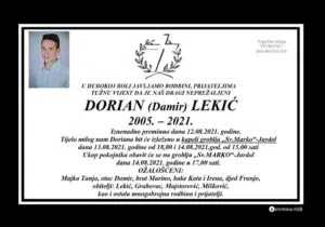 Preminuo Dorian Lekić
