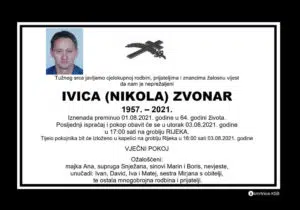 Preminuo Ivica Zvonar