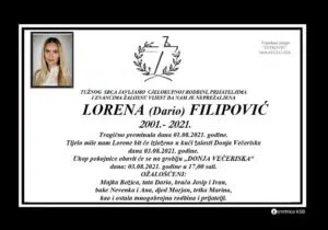 Preminula Lorena Filipović